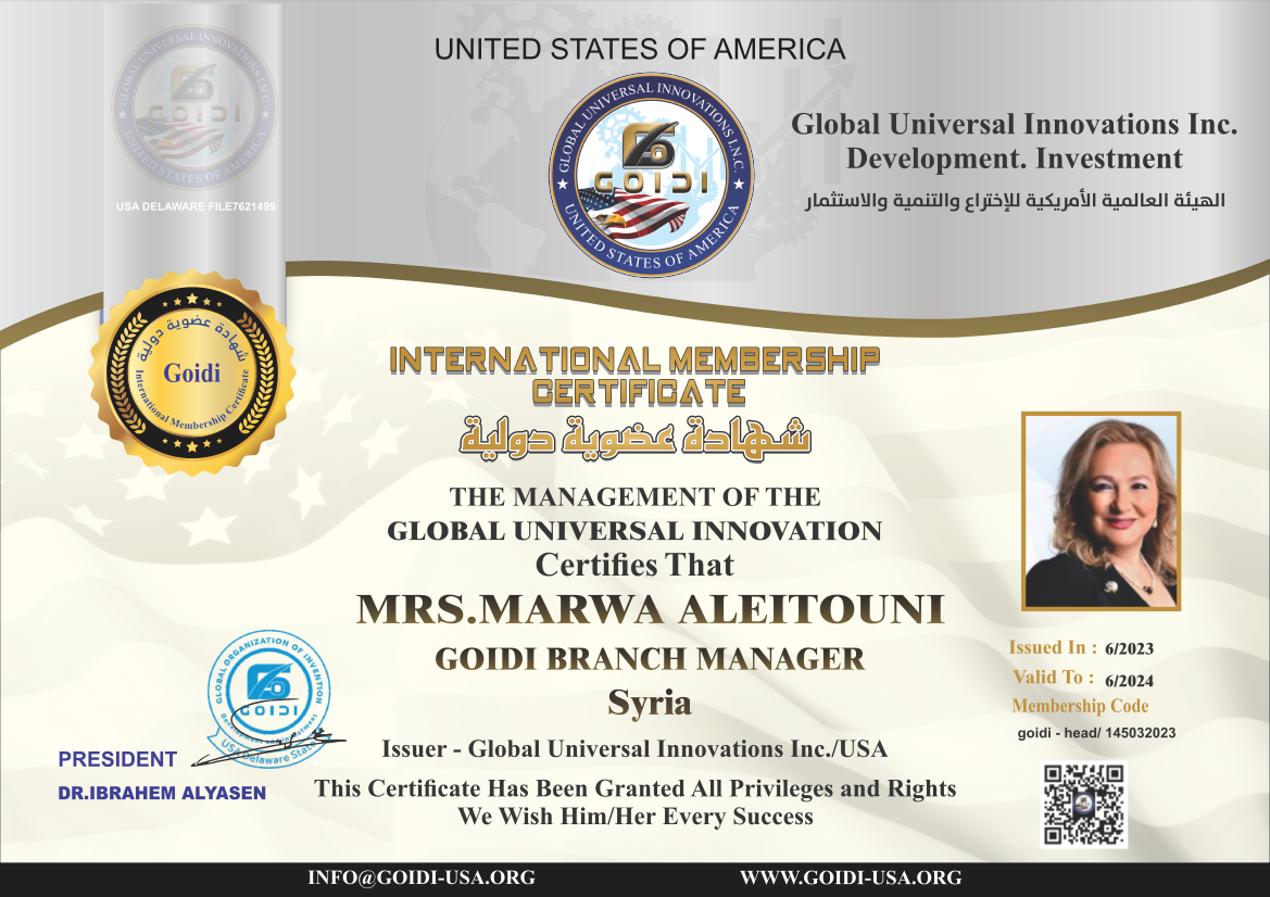 Certificate MRS.MARWA ALEITOUNI